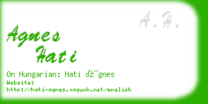 agnes hati business card